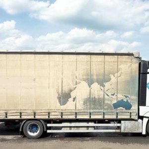 foto EUR6 zagiel 15.5m mega (7.74+7.74m) lowdeck MB 1824 +10t 1os pryczepa SVAN souprava Mercedes 44t