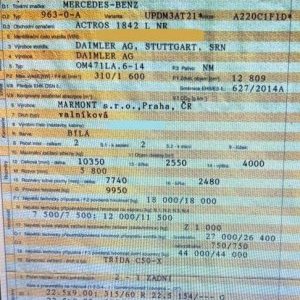 foto EUR6 zagiel 15.5m mega (7.74+7.74m) lowdeck MB 1824 +10t 1os pryczepa SVAN souprava Mercedes 44t